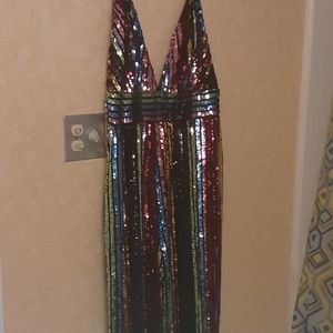 Colorful sequence jumpsuit